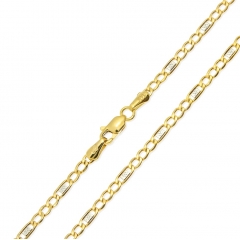 Złoty Łańcuszek 55cm splot Figaro z poprzeczką 2,5mm pr. 585